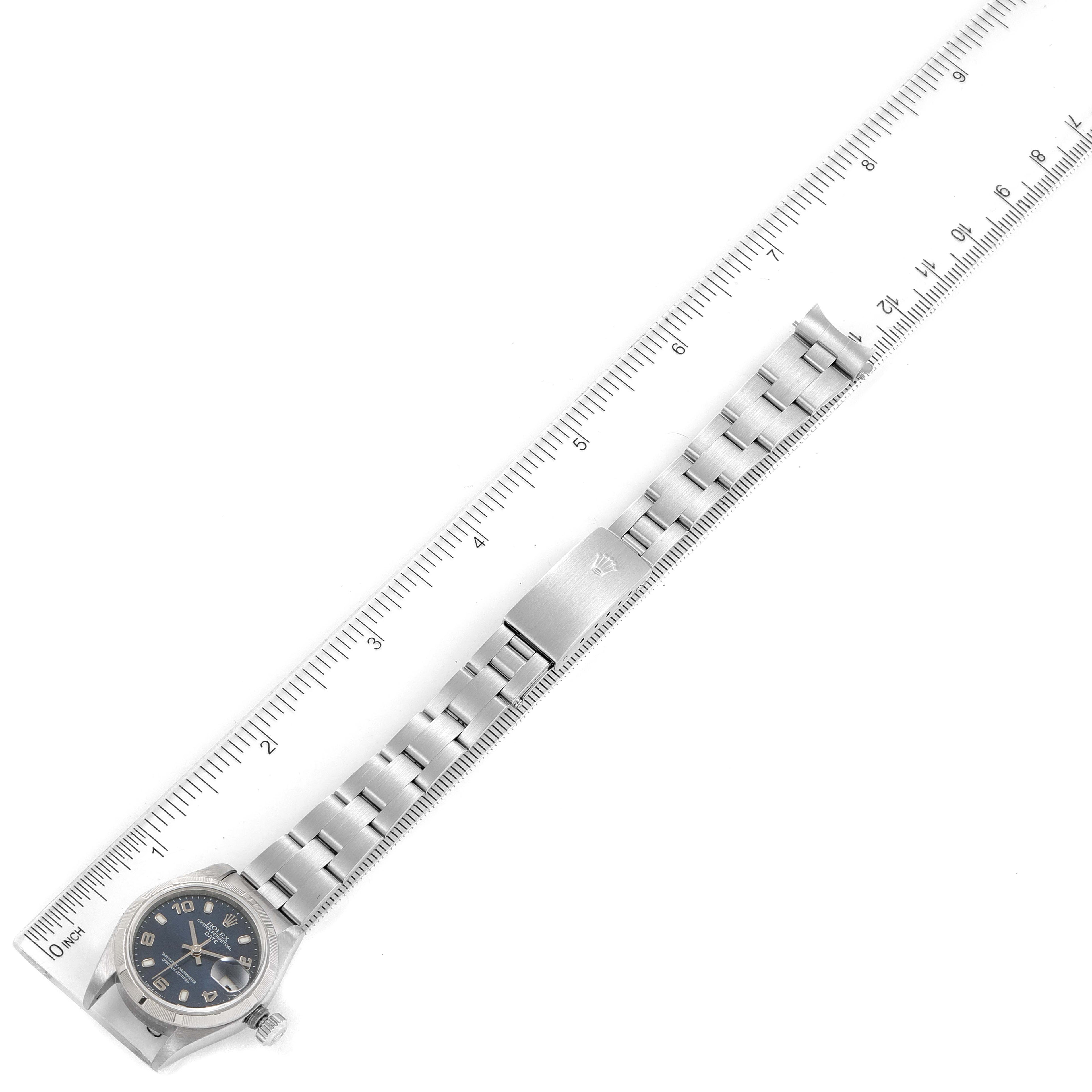 Rolex Date 26 Stainless Steel Blue Dial Ladies Watch 79190