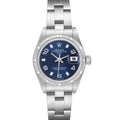 Rolex Date Blue Dial Oyster Bracelet Steel Ladies Watch 79190