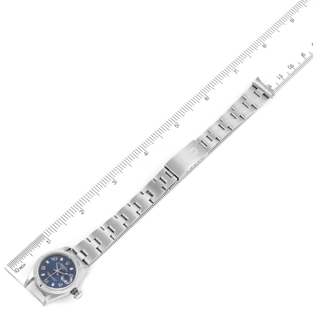 Rolex Date Blue Dial Oyster Bracelet Steel Ladies Watch 79190