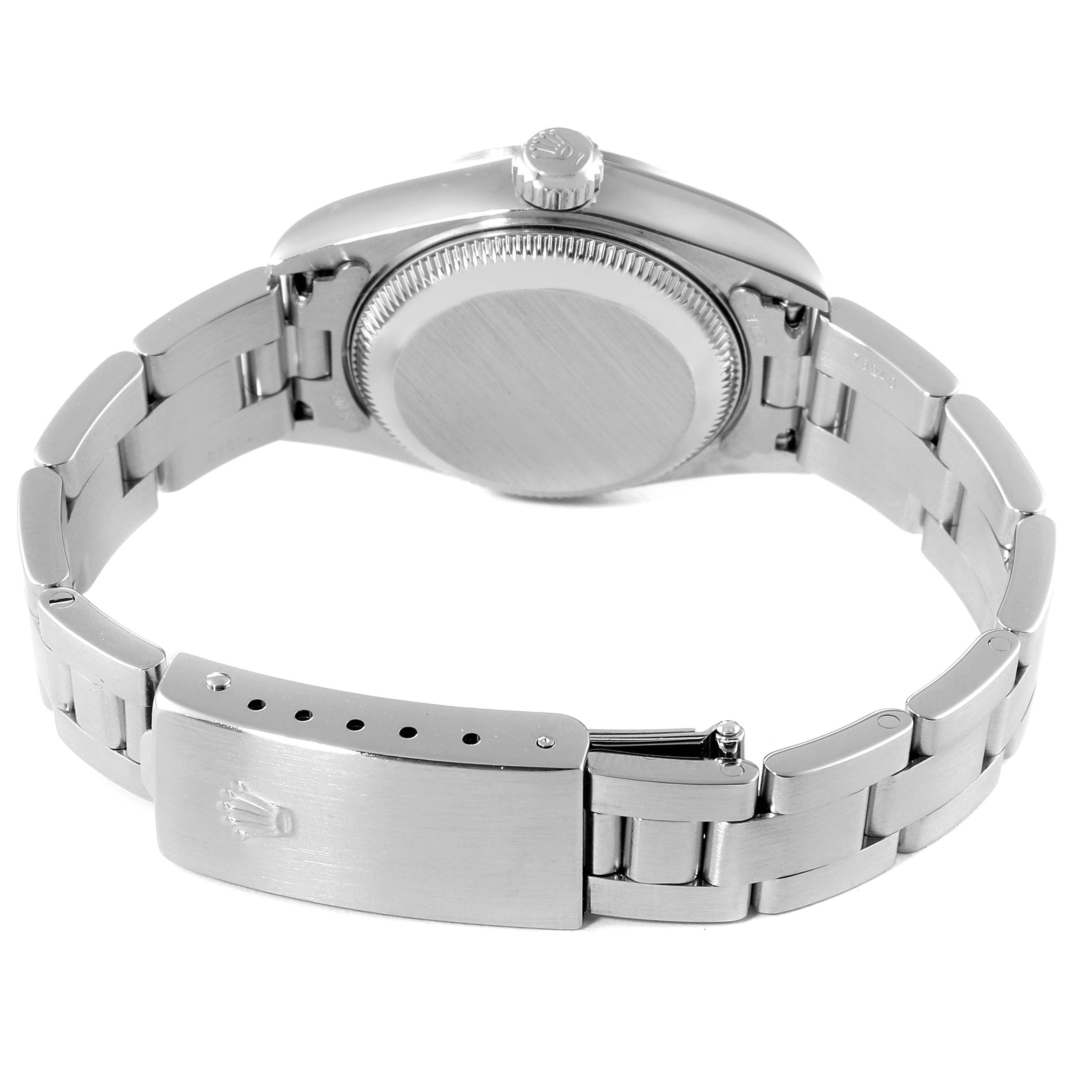 Rolex Date 26 White Dial Domed Bezel Steel Ladies Watch 79160