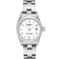 Rolex Date 26 White Dial Domed Bezel Steel Ladies Watch 79160 Box Papers