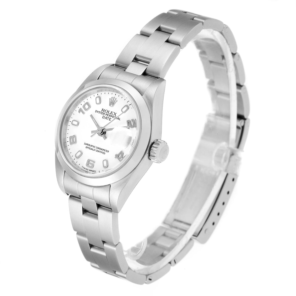 Rolex Date 26 White Dial Oyster Bracelet Steel Ladies Watch 79160 Box Papers