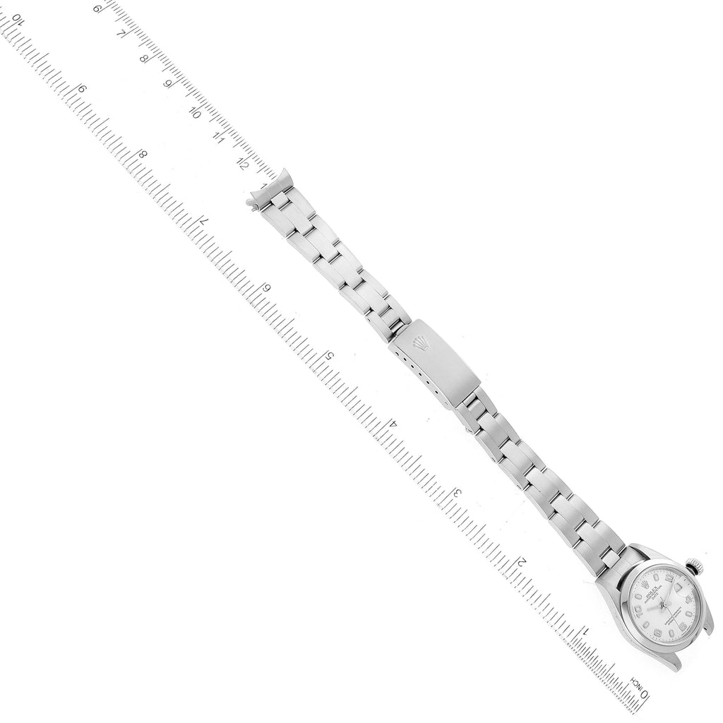 Rolex Date 26 White Dial Smooth Bezel Steel Ladies Watch 79160 Box Papers
