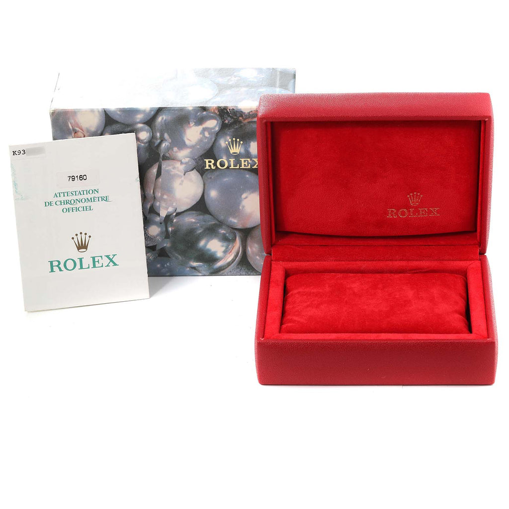 Rolex Date 26 White Dial Smooth Bezel Steel Ladies Watch 79160 Box Papers