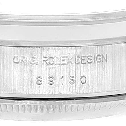 Rolex Date Black Dial Oyster Bracelet Steel Ladies Watch 69160 Papers