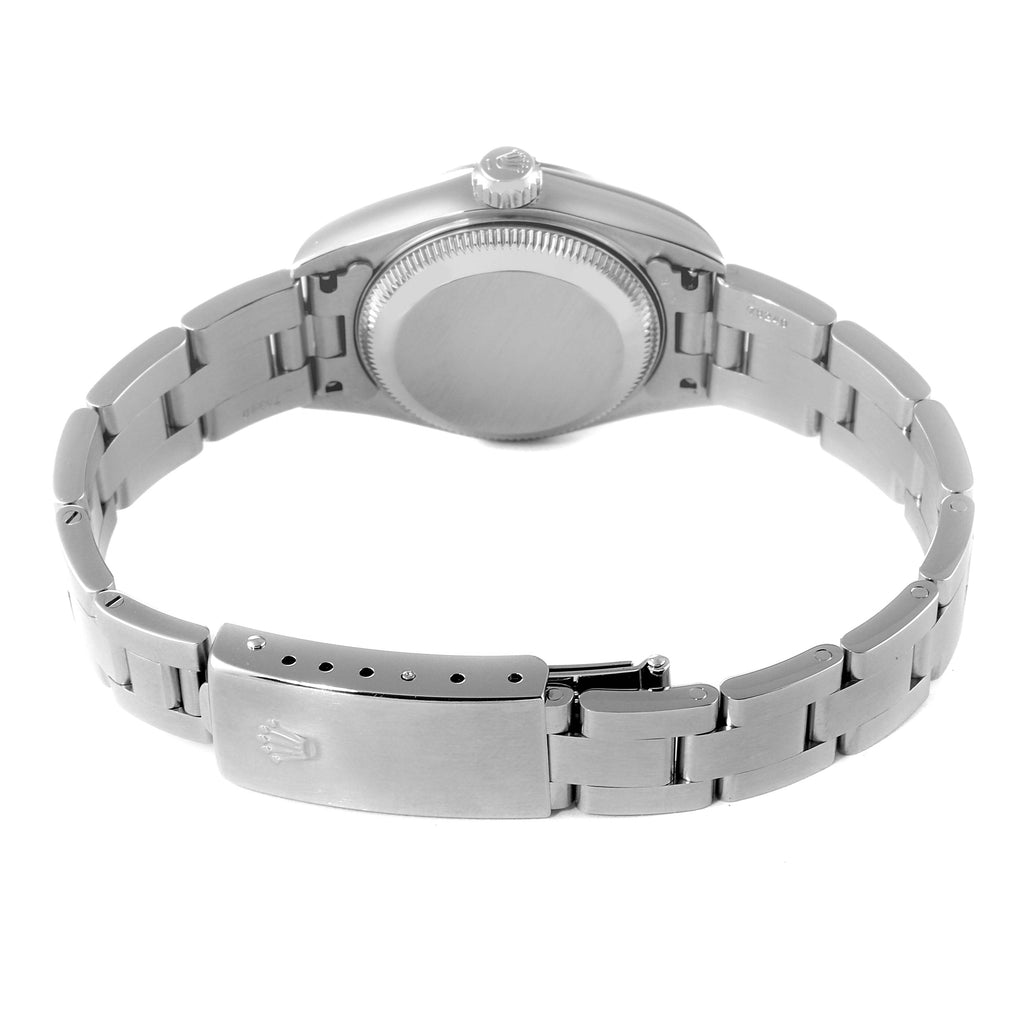 Rolex Date Black Dial Oyster Bracelet Steel Ladies Watch 79160 Box Papers