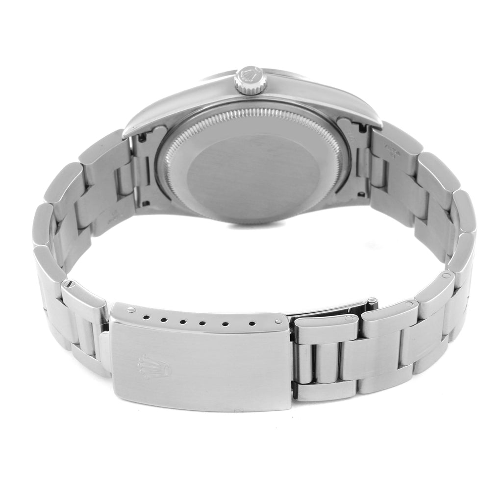 Rolex Date Black Dial Oyster Bracelet Steel Mens Watch 15200 Box Service Card
