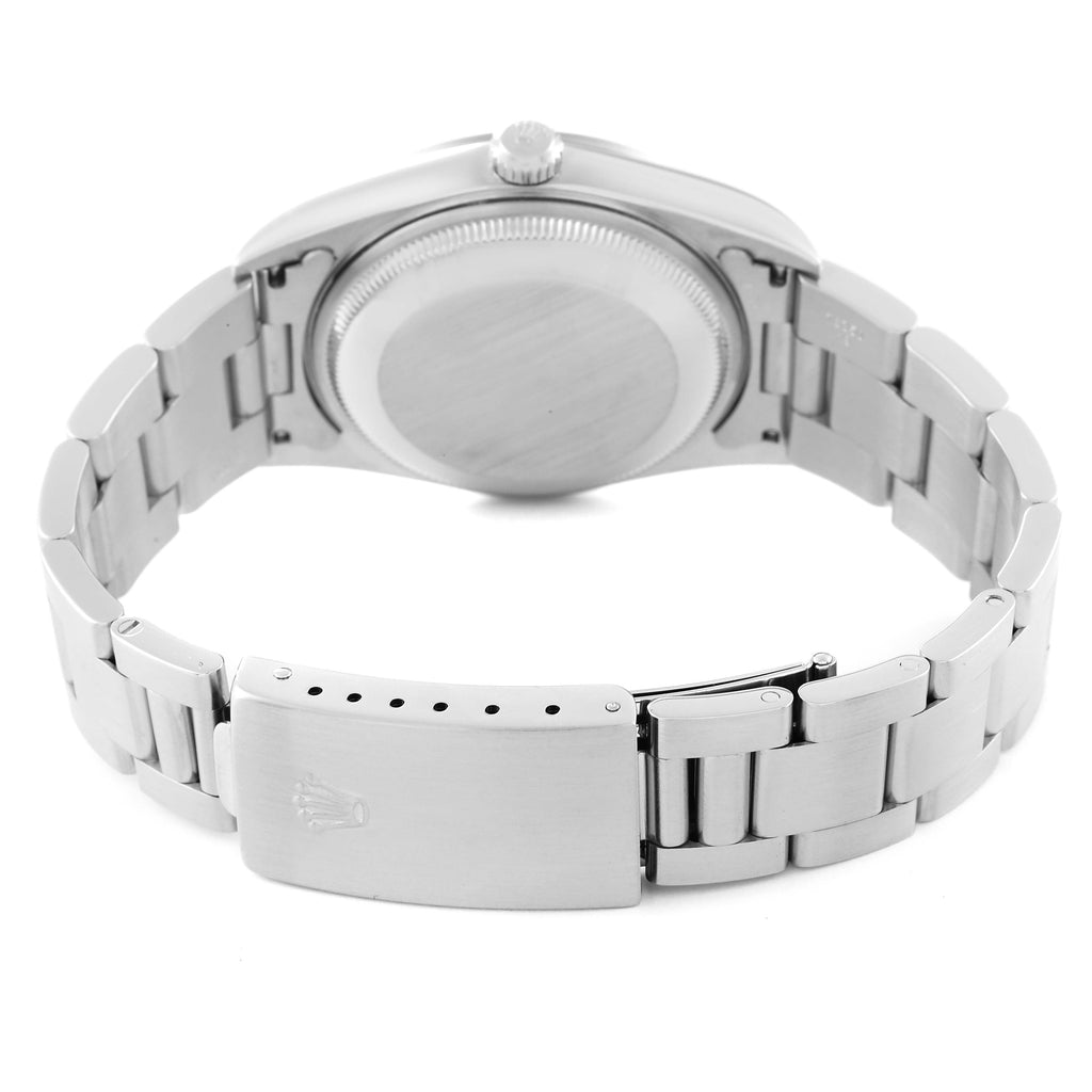 Rolex Date Black Dial Oyster Bracelet Steel Mens Watch 15200 Papers