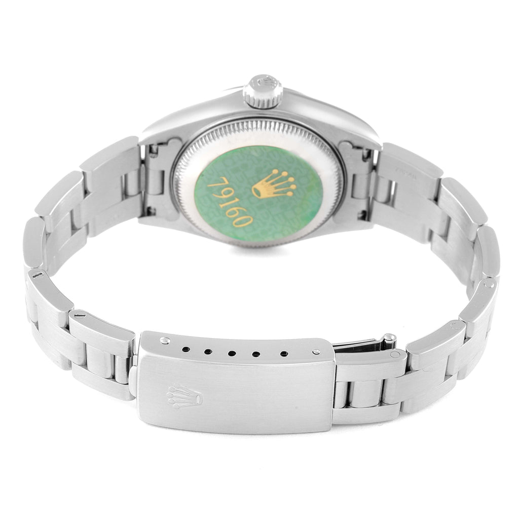 Rolex Date Blue Dial Oyster Bracelet Steel Ladies Watch 79160