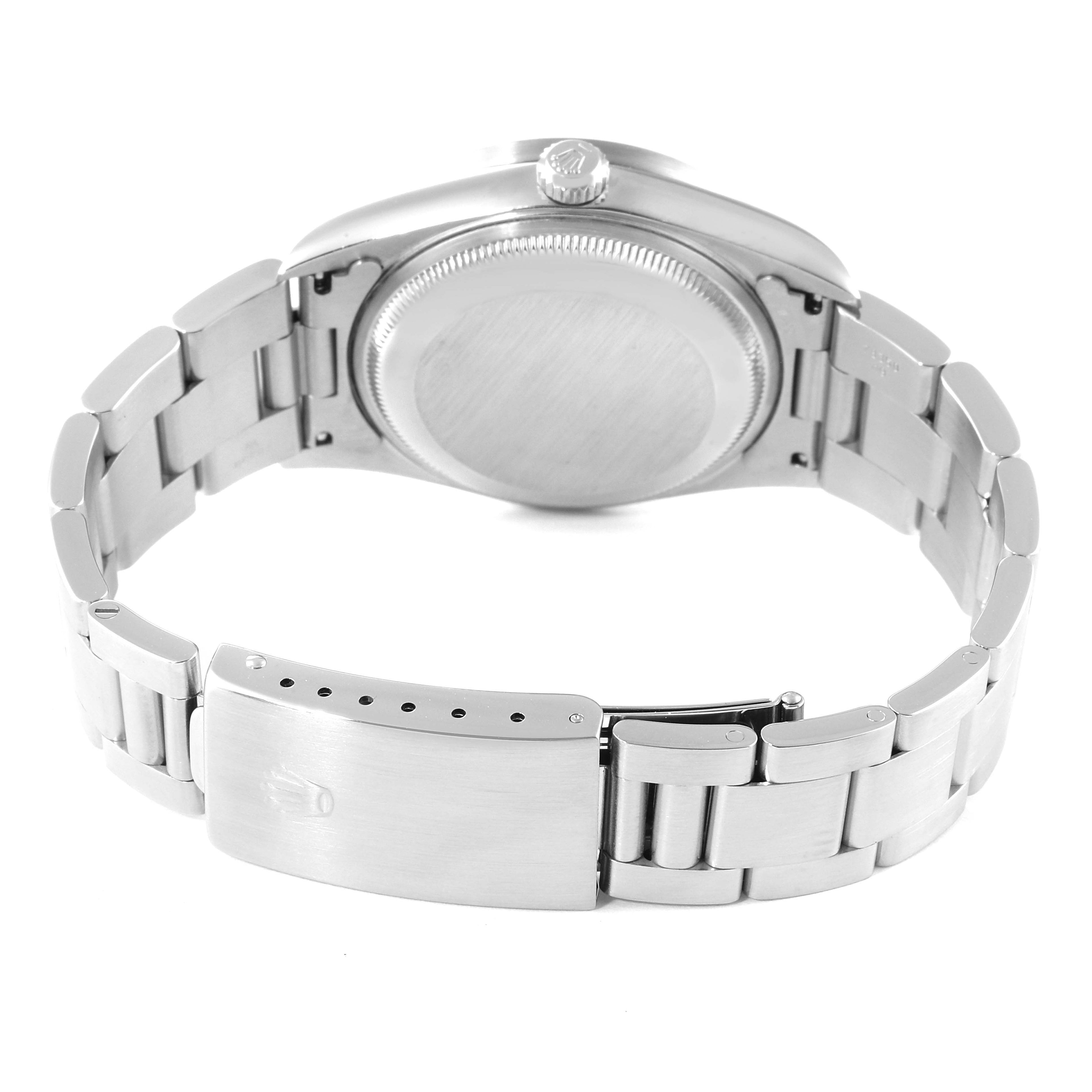Rolex Date Blue Dial Oyster Bracelet Steel Mens Watch 15210