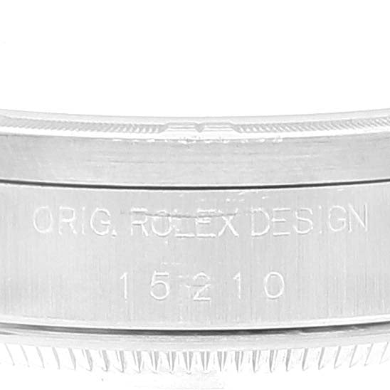Rolex Date Blue Dial Oyster Bracelet Steel Mens Watch 15210