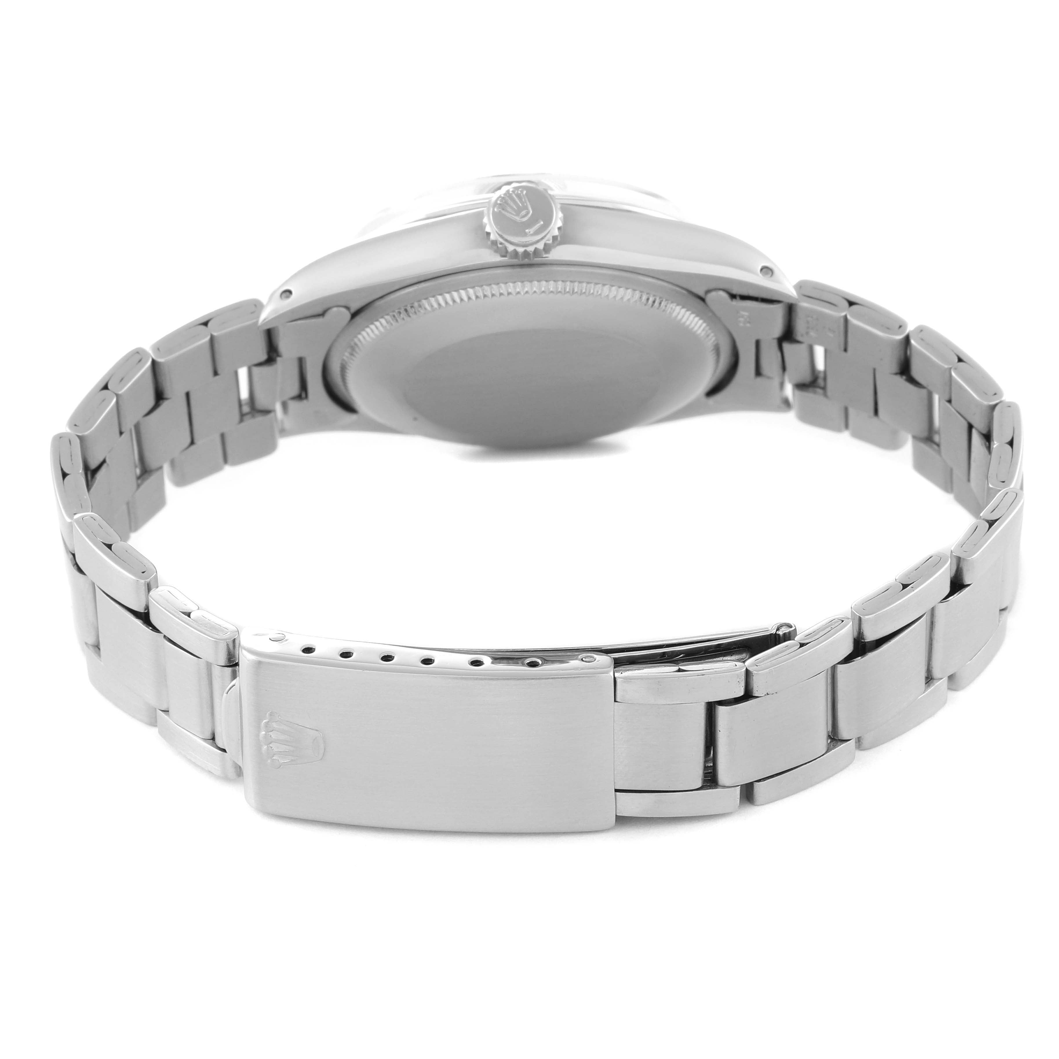 Rolex Date Grey Ghost Dial Smooth Bezel Steel Vintage Mens Watch 1500