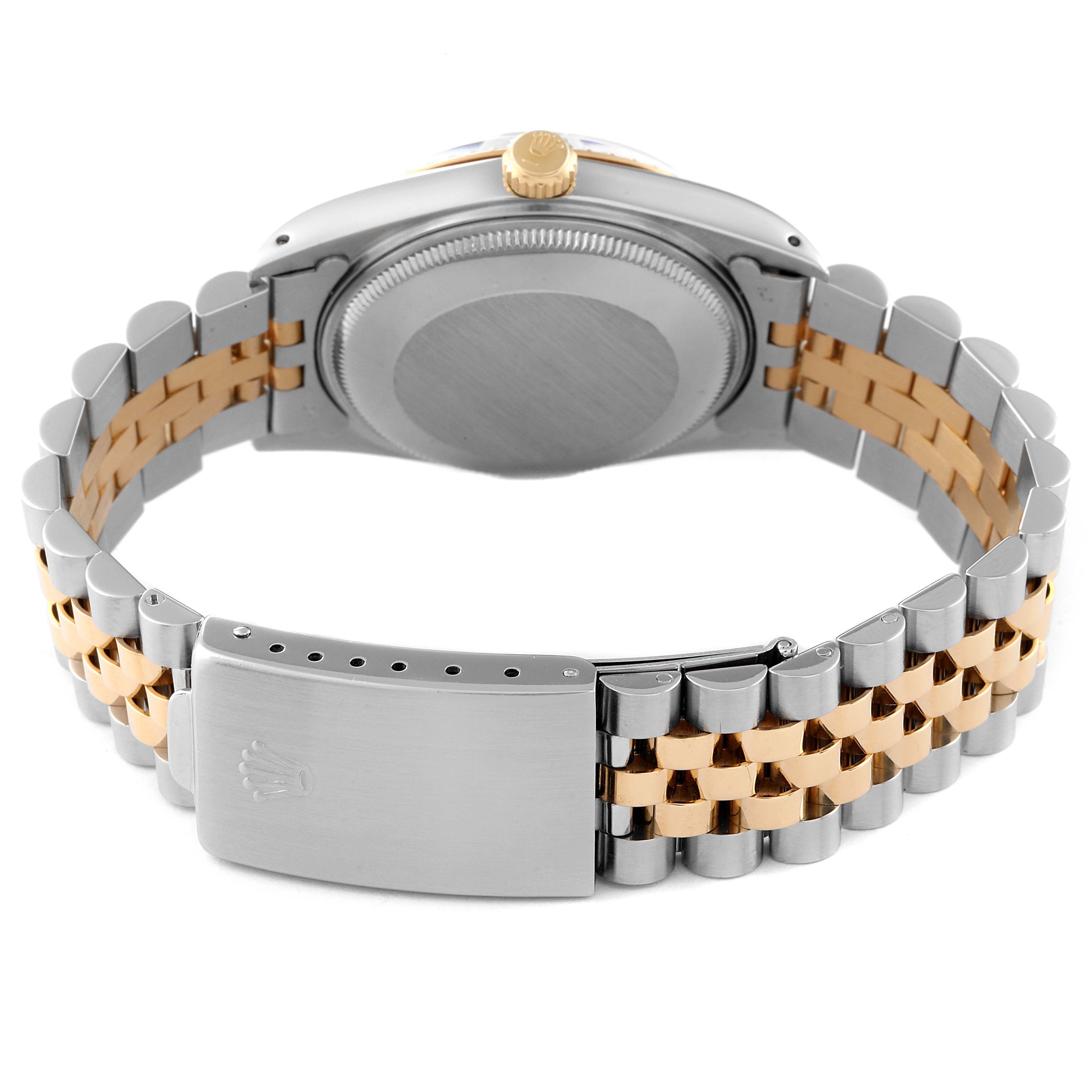Rolex Date Mens Steel Yellow Gold Jubilee Bracelet Mens Watch 15053 Box Papers