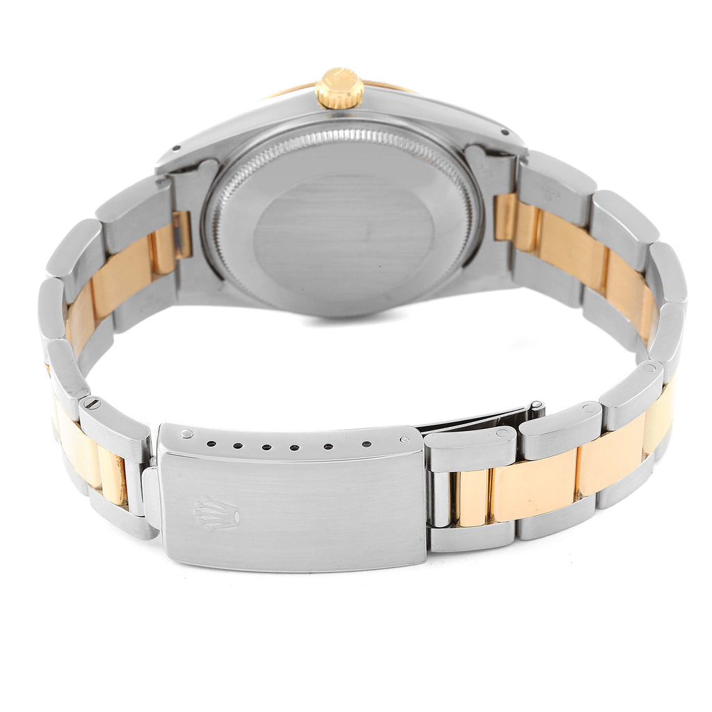 Rolex Date Mens Steel Yellow Gold Oyster Bracelet Mens Watch 15053