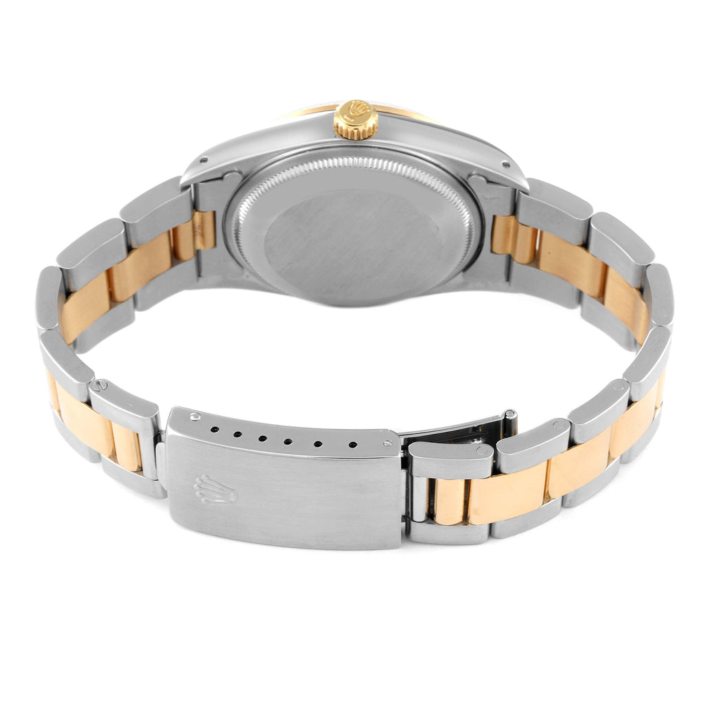 Rolex Date Mens Steel Yellow Gold White Dial Mens Watch 15223