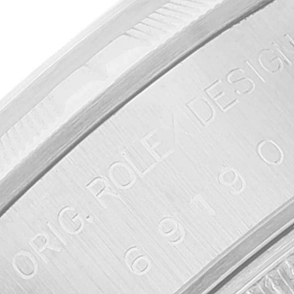 Rolex Date Oyster Bracelet Black Dial Steel Ladies Watch 69190