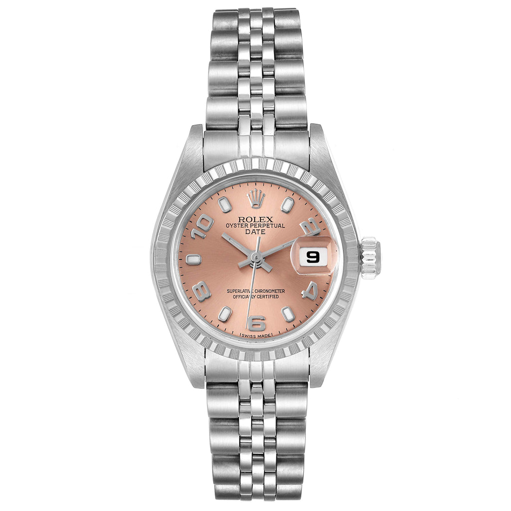 Rolex Date Salmon Dial Jubilee Bracelet Ladies Watch 79240