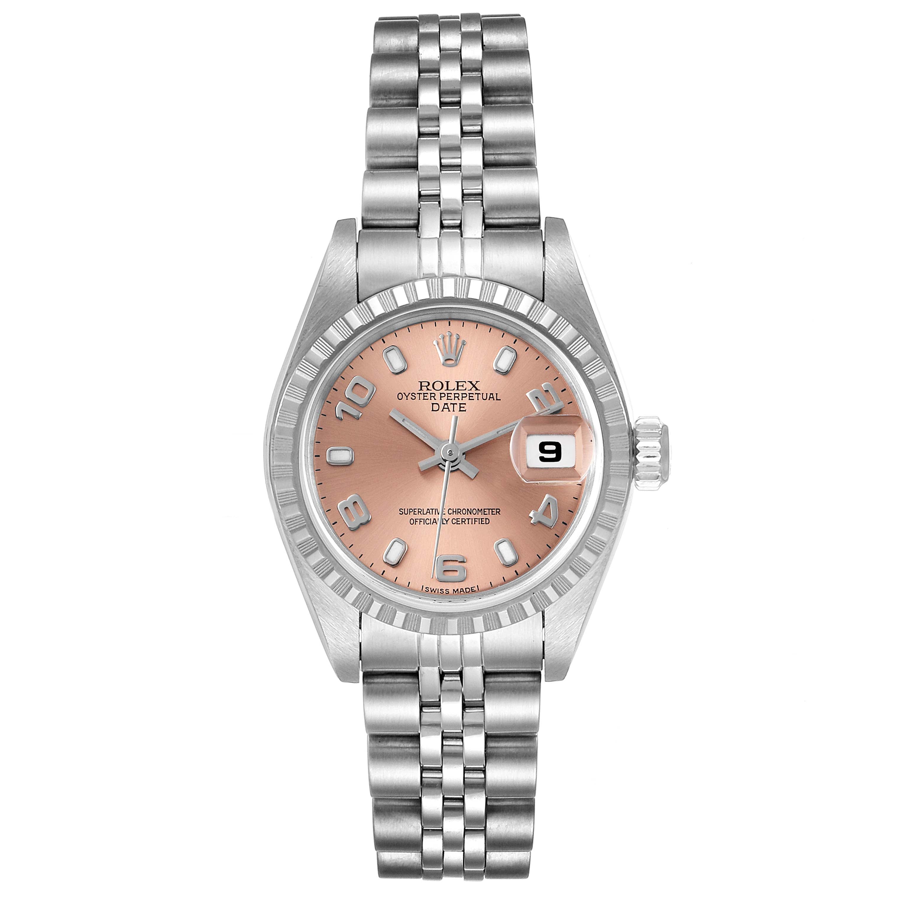Rolex Date Salmon Dial Jubilee Bracelet Ladies Watch 79240