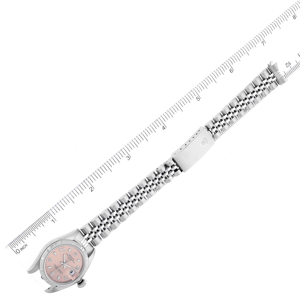 Rolex Date Salmon Dial Jubilee Bracelet Steel Ladies Watch 79190 Papers