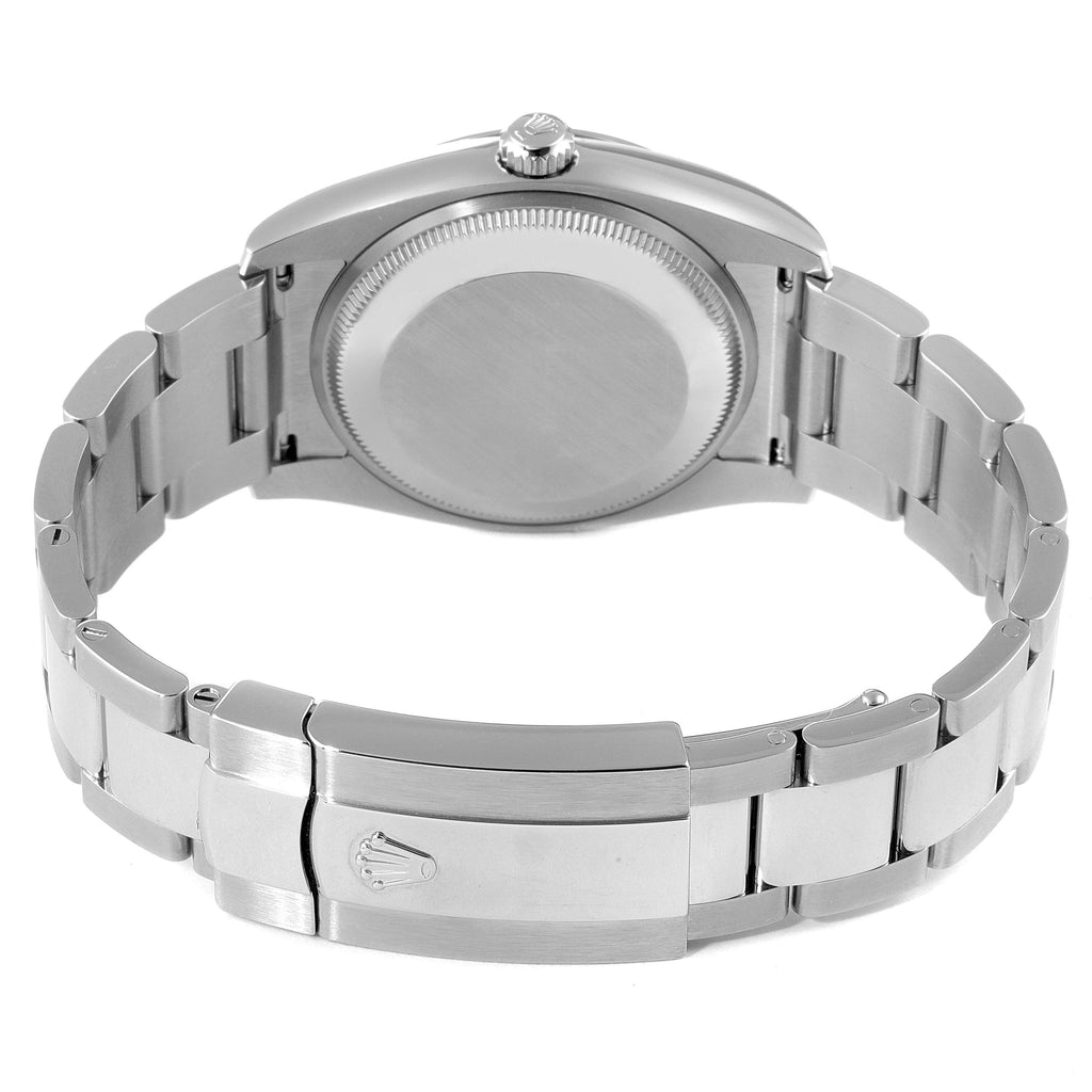 Rolex Date Pink Dial Oyster Bracelet Steel Mens Watch 115200 Unworn