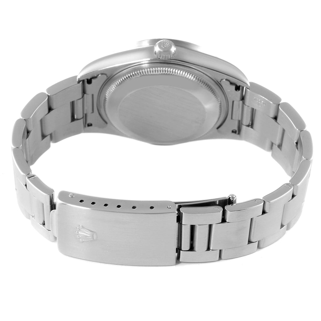 Rolex Date Salmon Dial Oyster Bracelet Steel Mens Watch 15210