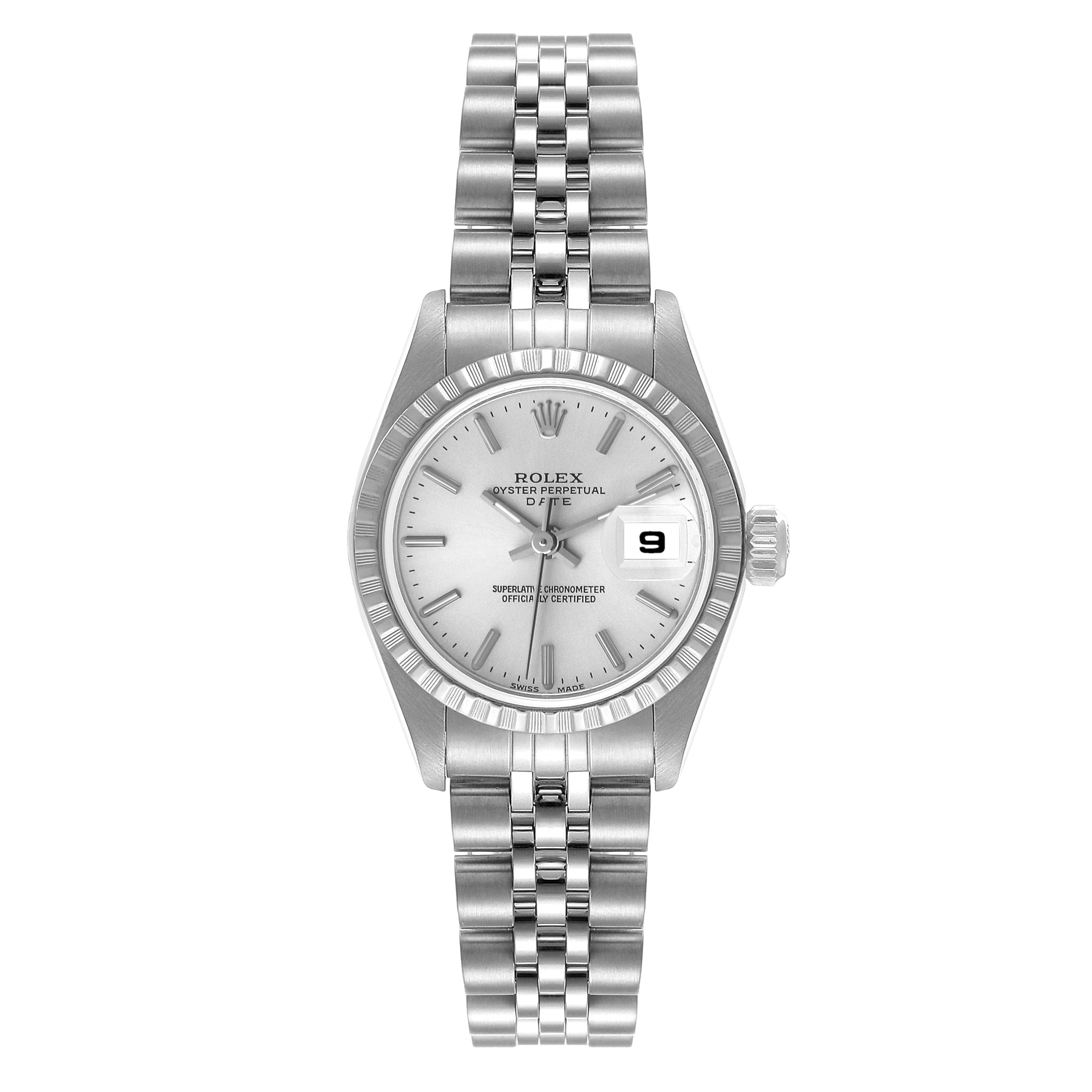 Rolex Date Silver Dial Jubilee Bracelet Ladies Watch 79240