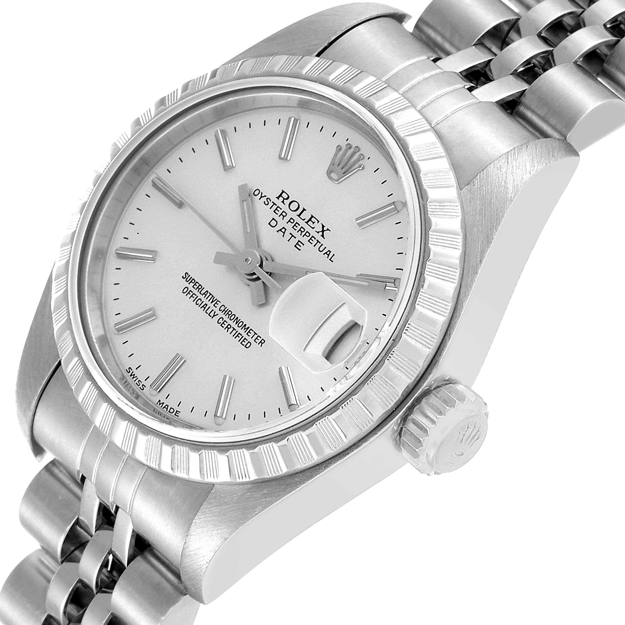 Rolex Date Silver Dial Jubilee Bracelet Ladies Watch 79240