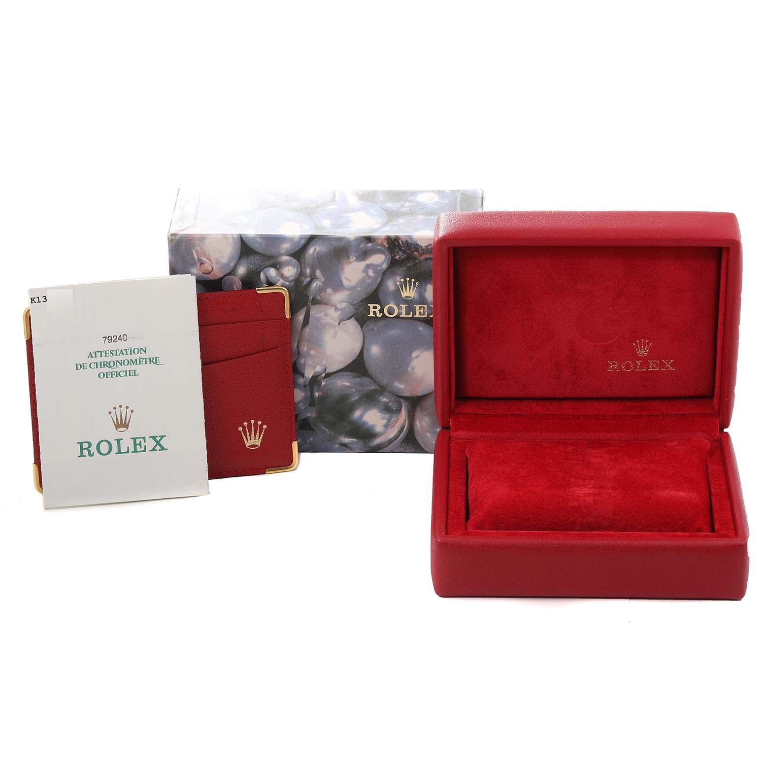 Rolex Date Silver Dial Jubilee Bracelet Ladies Watch 79240 Box Papers