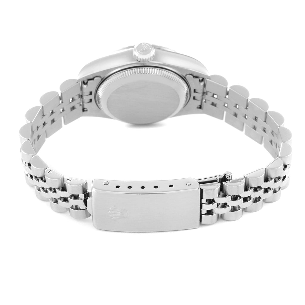 Rolex Date Silver Dial Steel Ladies Watch 79240 Box Papers