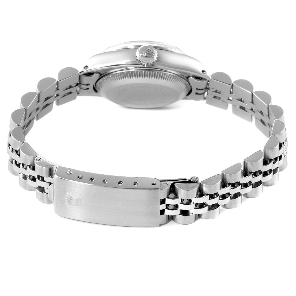Rolex Date Silver Dial Jubilee Bracelet Steel Watch 69160 Box Service Card