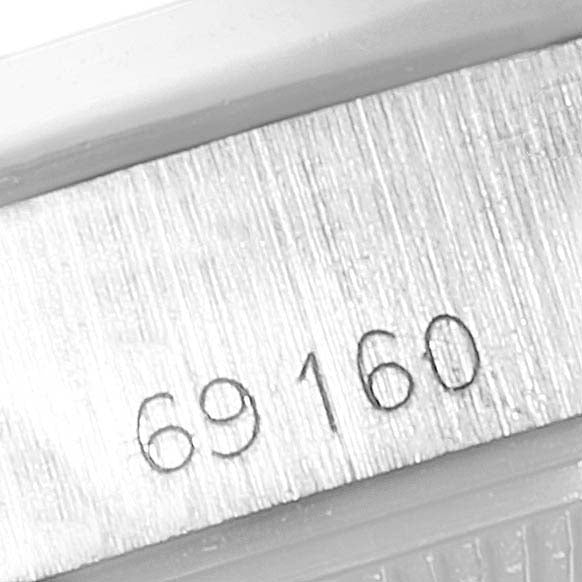 Rolex Date Silver Dial Jubilee Bracelet Steel Watch 69160 Box Service Card