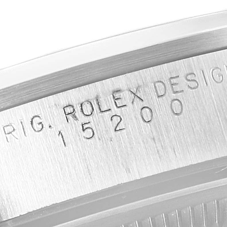 Rolex Date Silver Dial Oyster Bracelet Automatic Mens Watch 15200