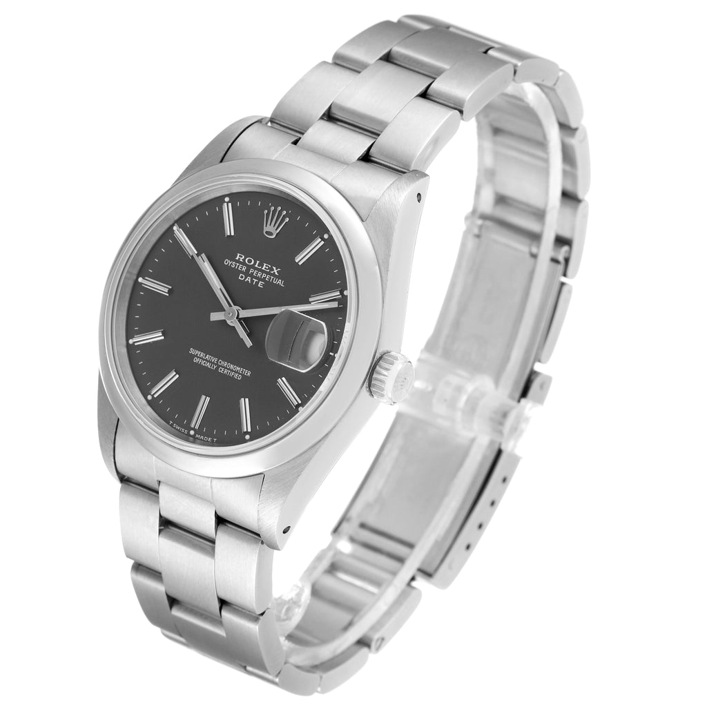 Rolex Date Grey Dial Oyster Bracelet Automatic Mens Watch 15200