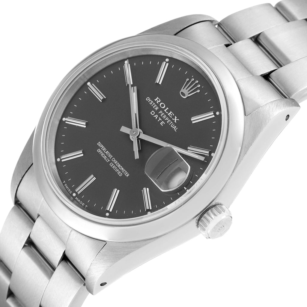 Rolex Date Grey Dial Oyster Bracelet Automatic Mens Watch 15200