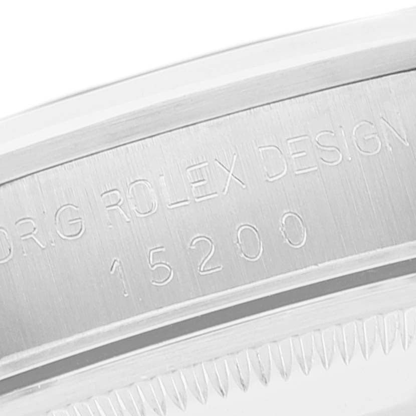 Rolex Date Grey Dial Oyster Bracelet Automatic Mens Watch 15200
