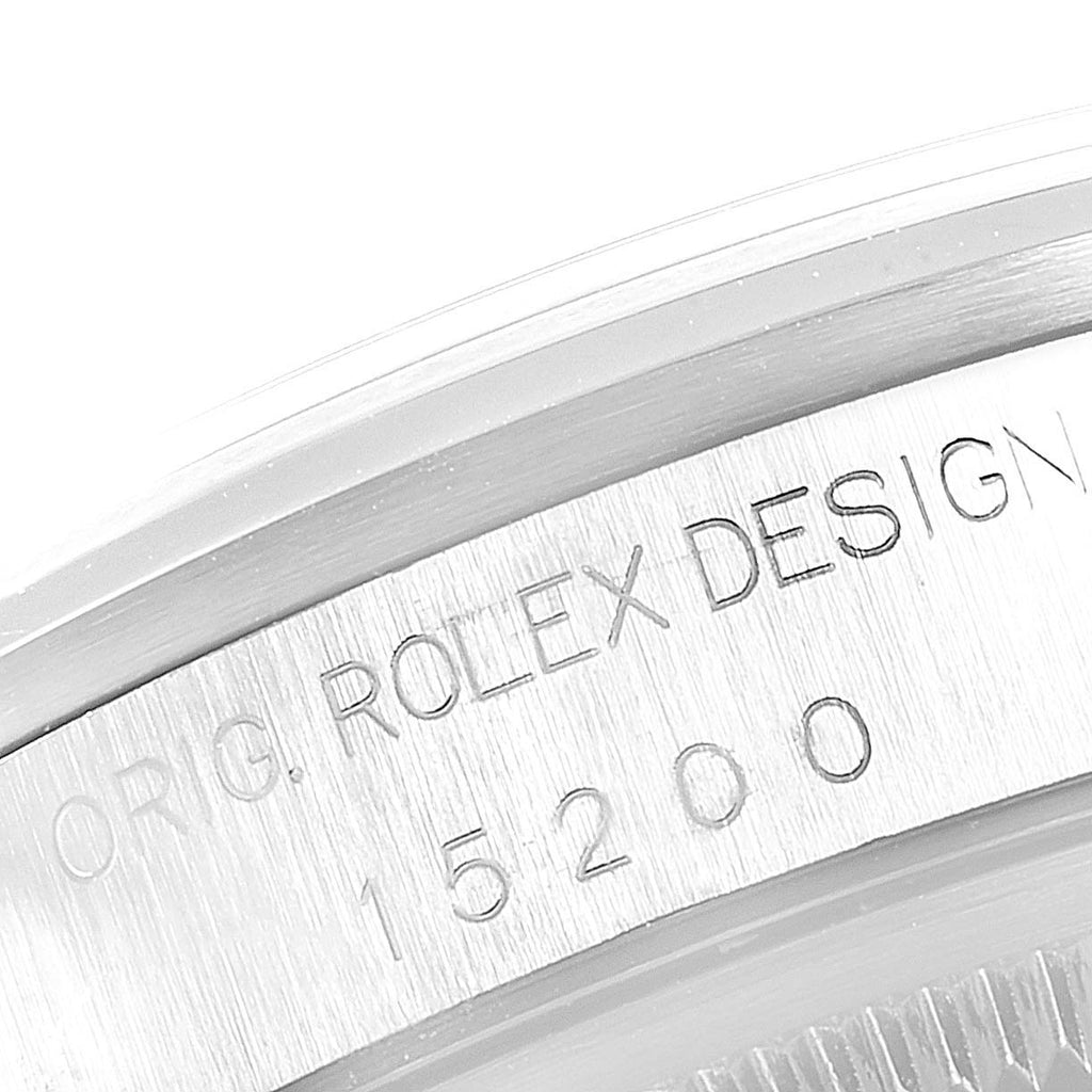 Rolex Date Silver Dial Oyster Bracelet Automatic Mens Watch 15200 Box Papers