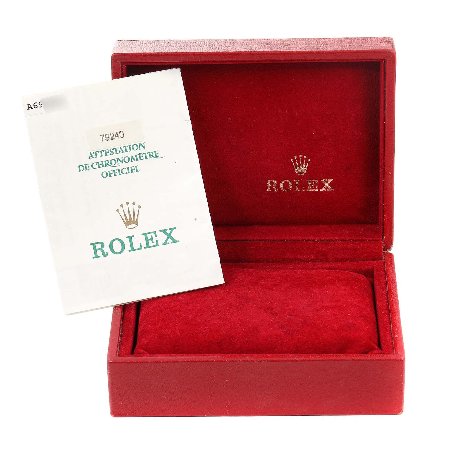 Rolex Date Silver Dial Oyster Bracelet Steel Ladies Watch 79240 Box Papers