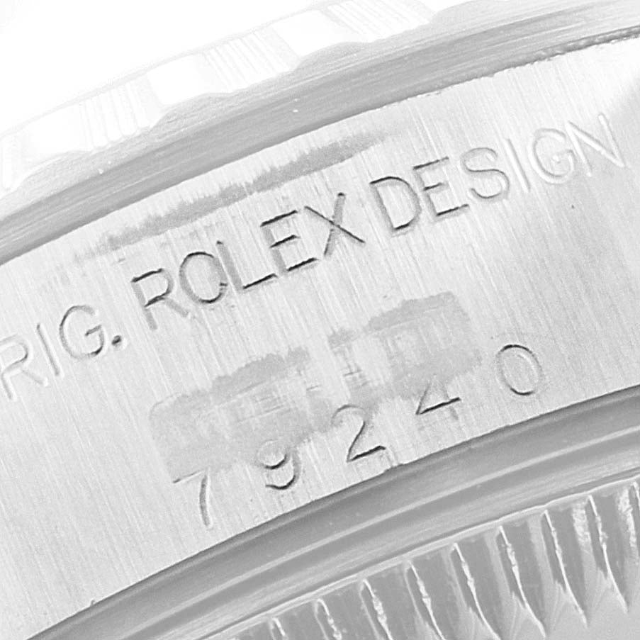 Rolex Date Silver Dial Oyster Bracelet Steel Ladies Watch 79240 Box Papers