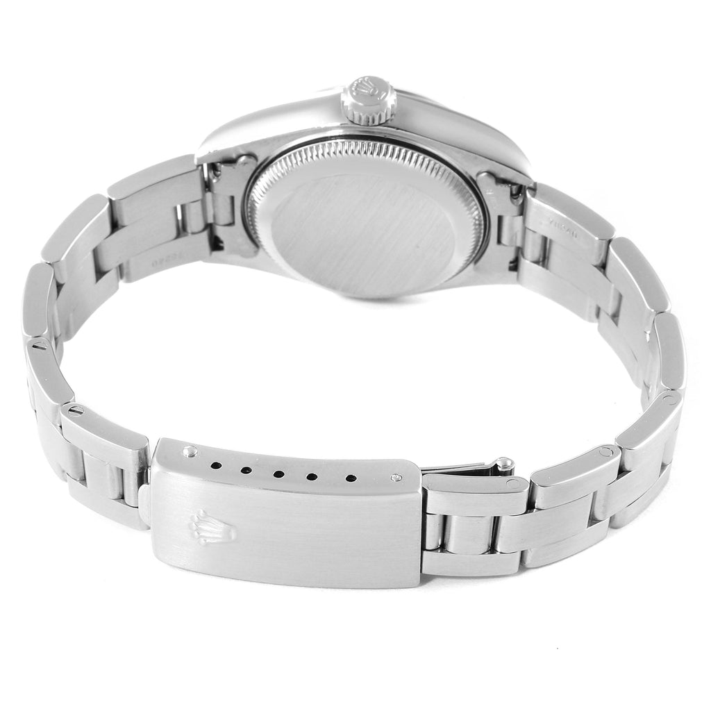 Rolex Date Silver Dial Oyster Bracelet Steel Ladies Watch 79160 Box Papers