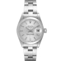 Rolex Date Silver Dial Oyster Bracelet Steel Ladies Watch 79160 Box Papers