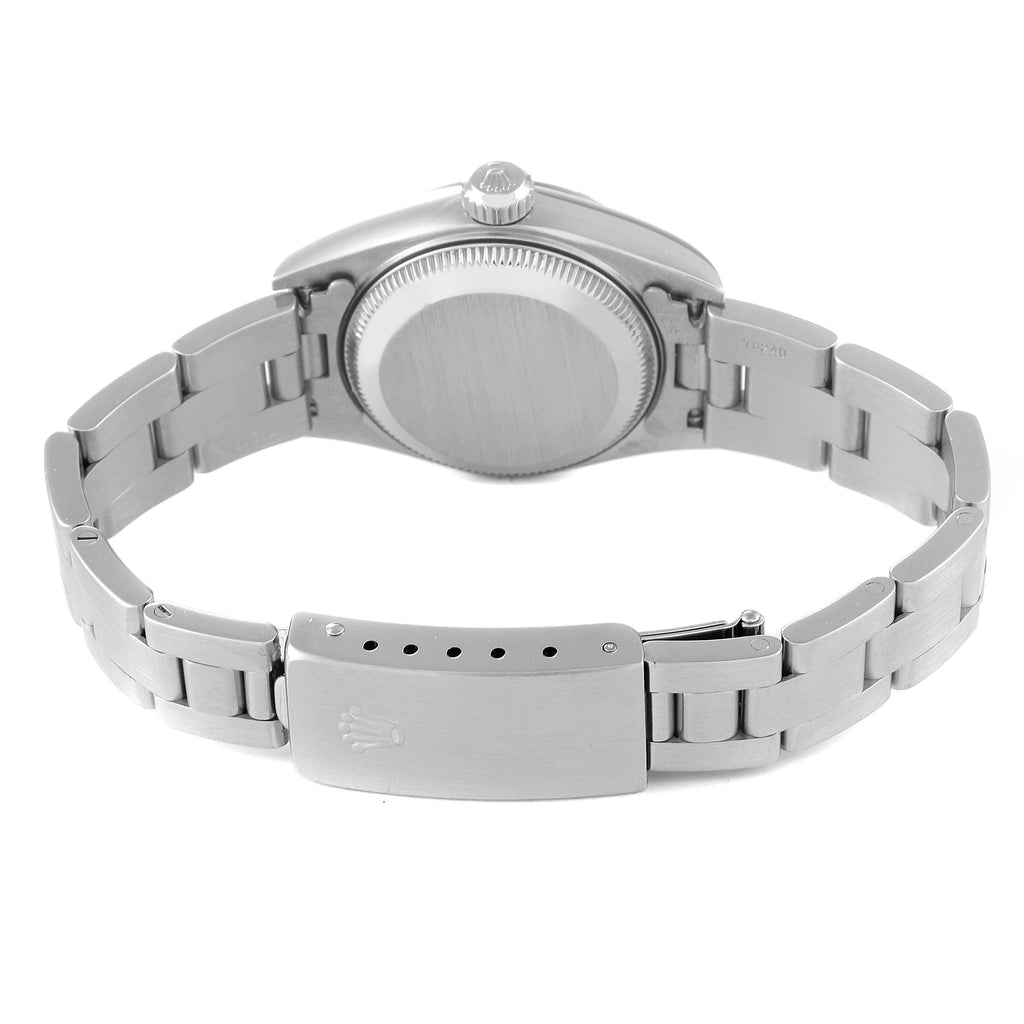 Rolex Date Silver Dial Oyster Bracelet Steel Ladies Watch 79190 Papers