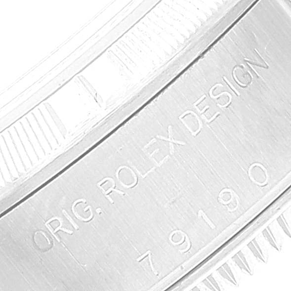 Rolex Date Silver Dial Oyster Bracelet Steel Ladies Watch 79190 Papers