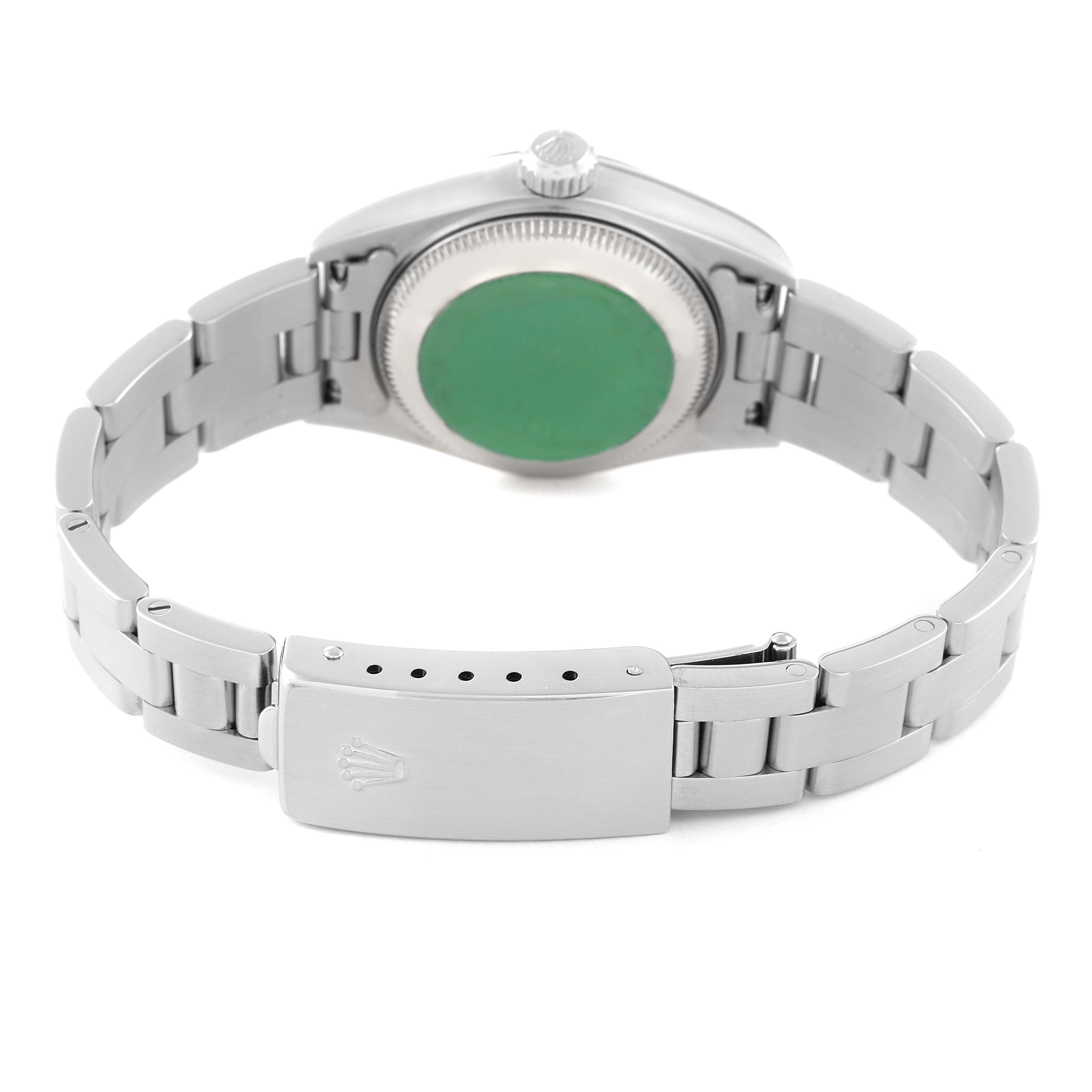 Rolex Date Silver Dial Smooth Bezel Steel Ladies Watch 79160 Box Papers