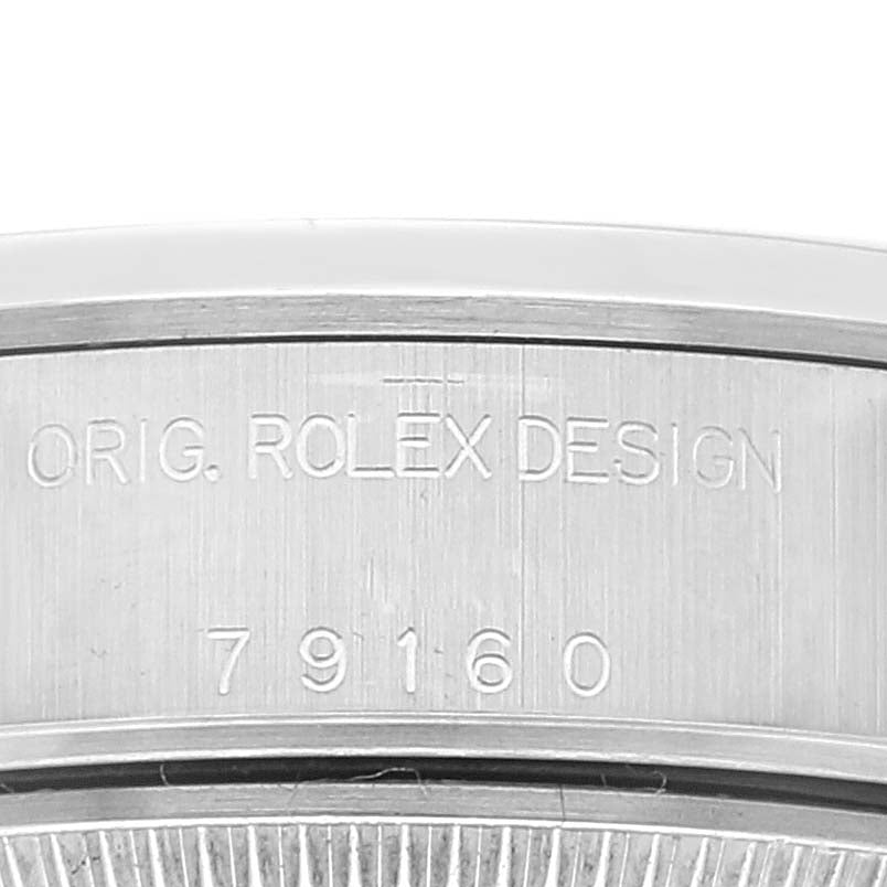 Rolex Date Silver Dial Smooth Bezel Steel Ladies Watch 79160 Box Papers