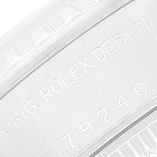 Rolex Date Silver Tapestry Dial Jubilee Bracelet Ladies Watch 79240 Box Papers