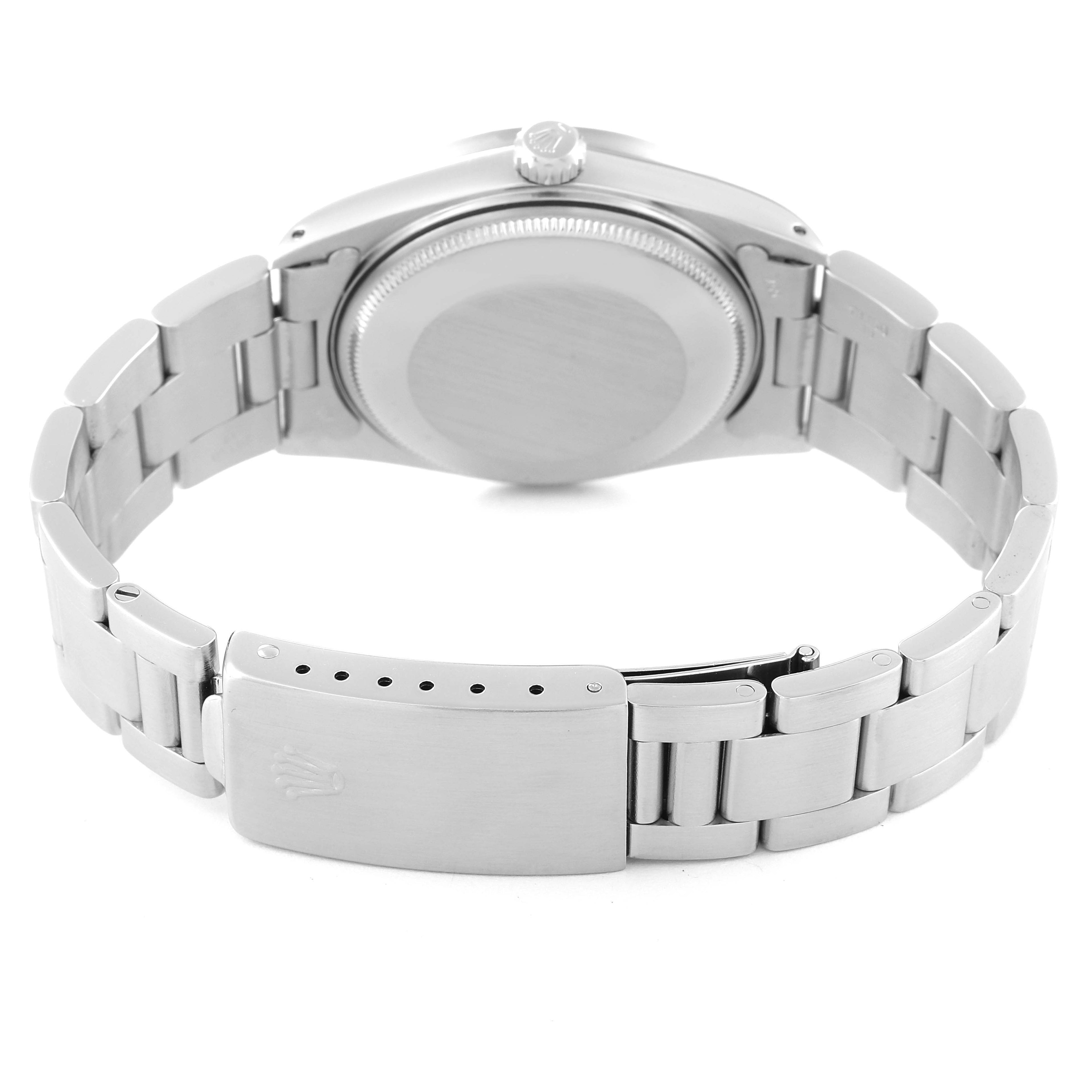 Rolex Date Stainless Steel Black Dial Vintage Mens Watch 15010