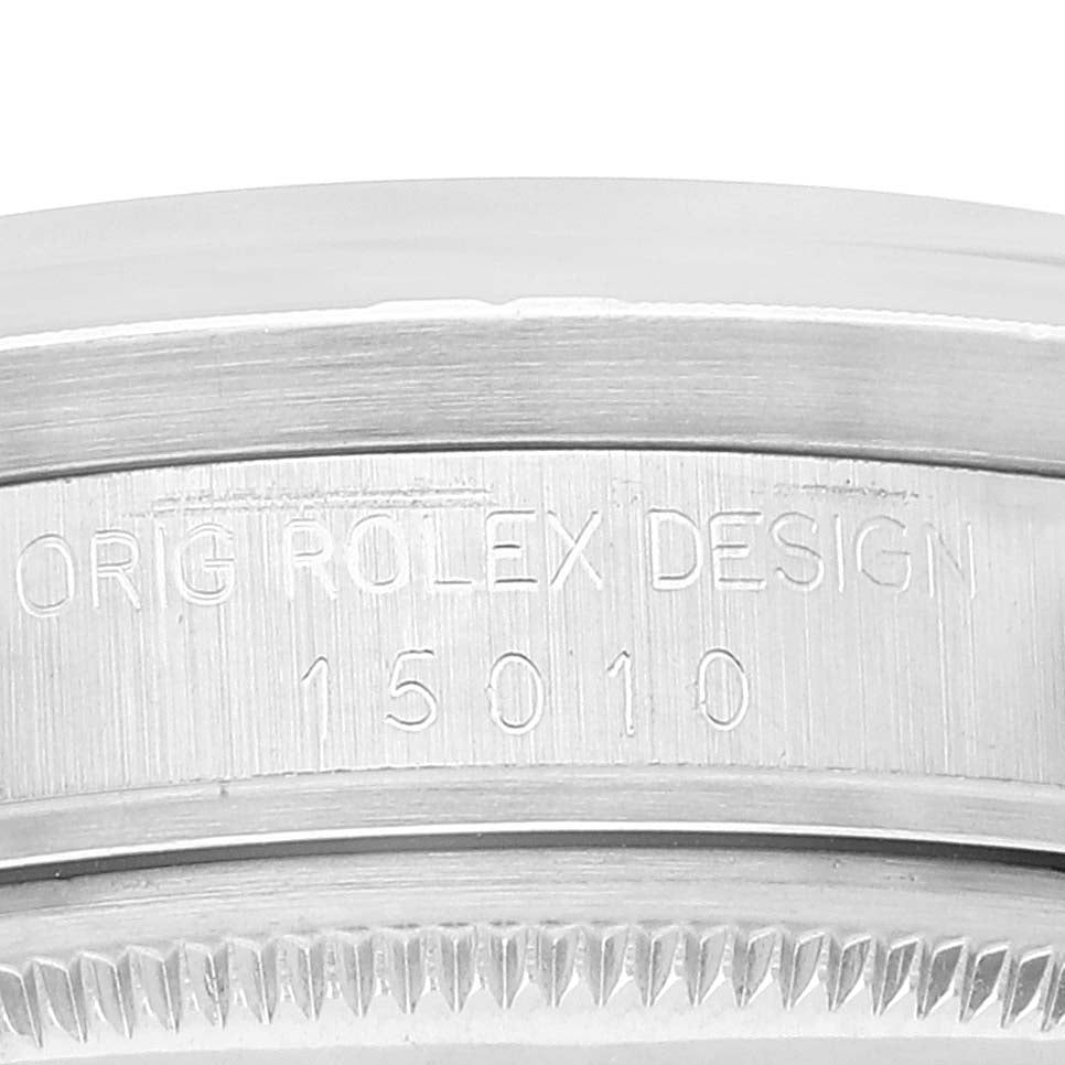 Rolex Date Stainless Steel Black Dial Vintage Mens Watch 15010
