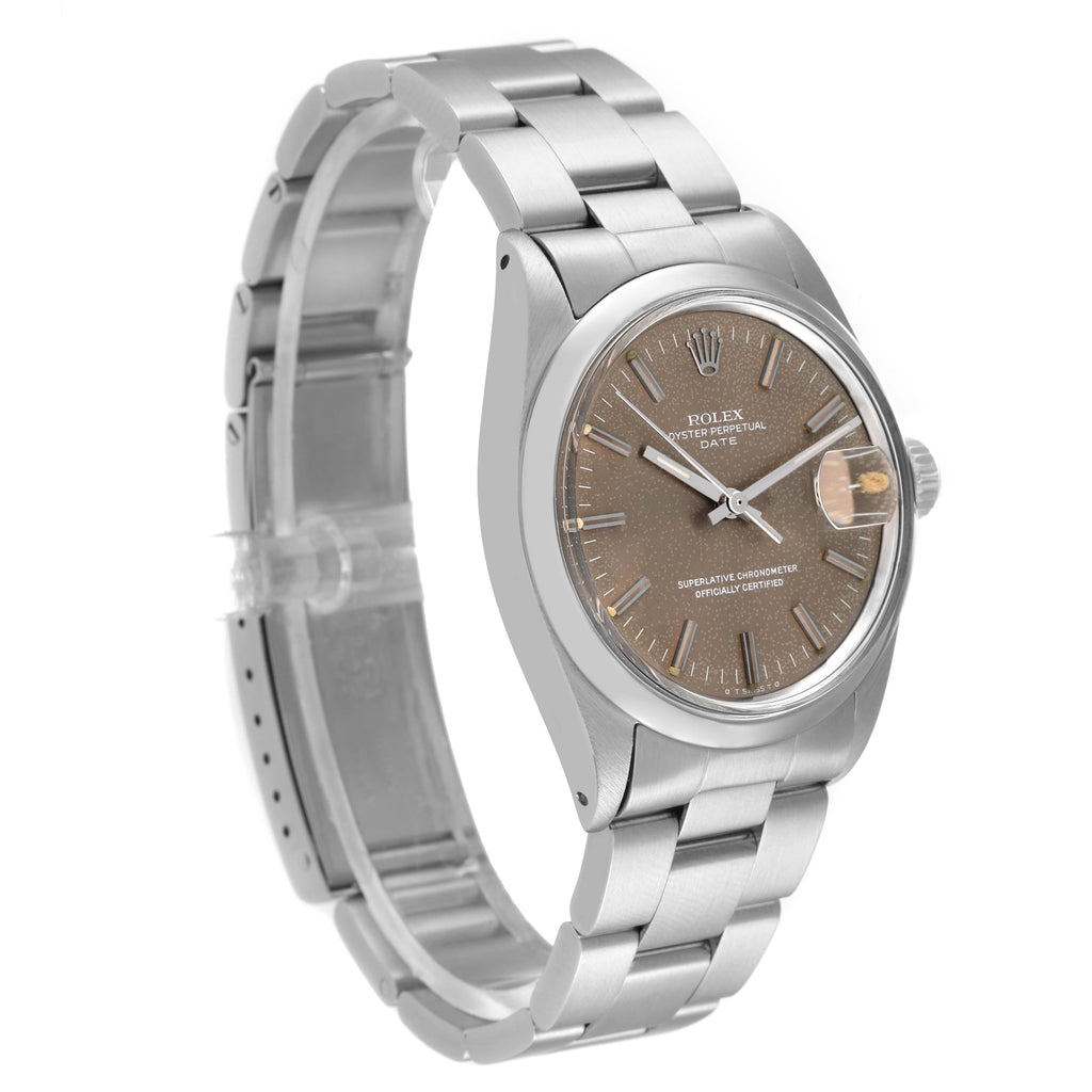 Rolex Date Stainless Steel Grey Sigma Dial Vintage Mens Watch 1500