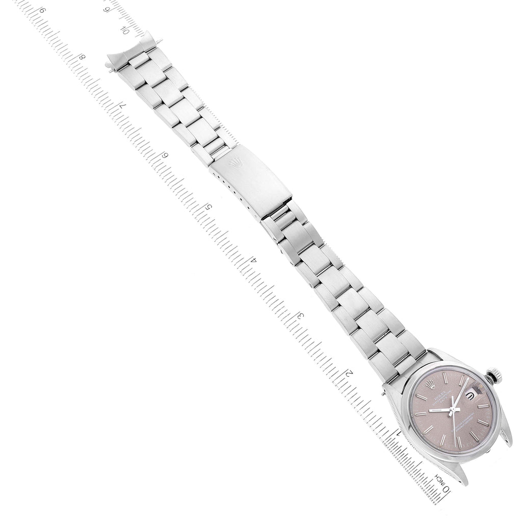 Rolex Date Stainless Steel Grey Sigma Dial Vintage Mens Watch 1500