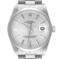 Rolex Date Stainless Steel Silver Dial Vintage Mens Watch 1500 Box Service Card